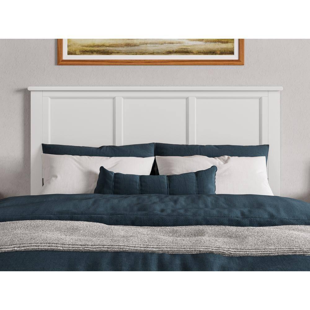 AFI Charlotte Queen Solid Wood Low Profile Platform Bed, White