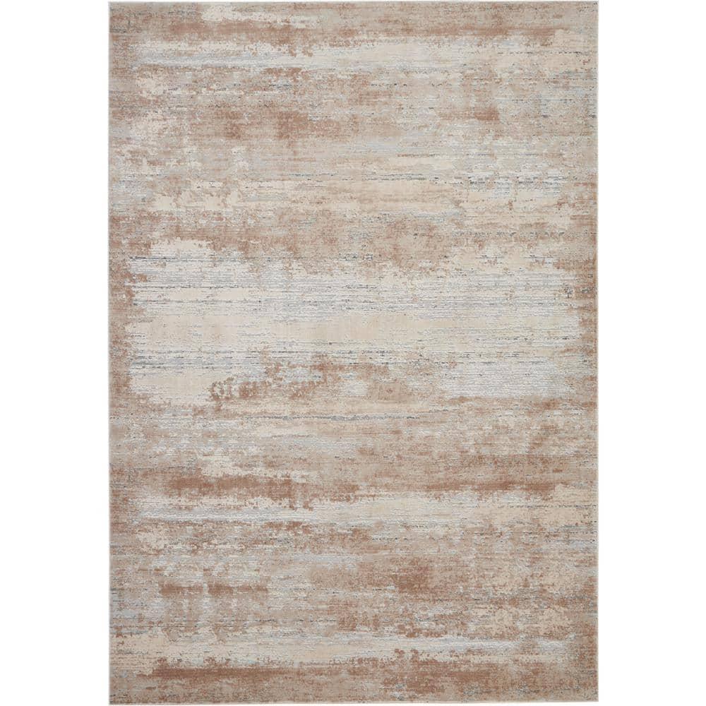 Nourison Rustic Textures Abstract Beige 9'3" x 12'9" Area Rug, (9x13)