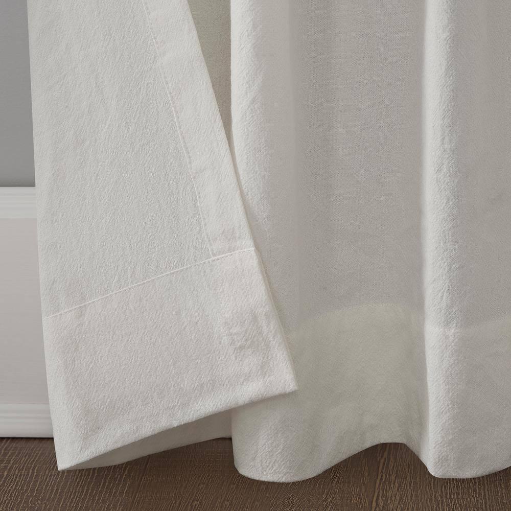 August Grove® Archaeo Sarro Washed Cotton Semi-Sheer Tab Top Curtain Panel