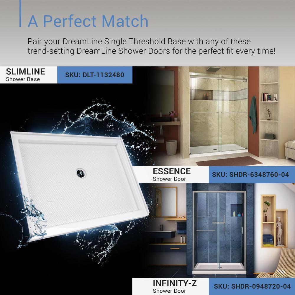 SlimLine 48" x 32" Single Threshold Shower Base