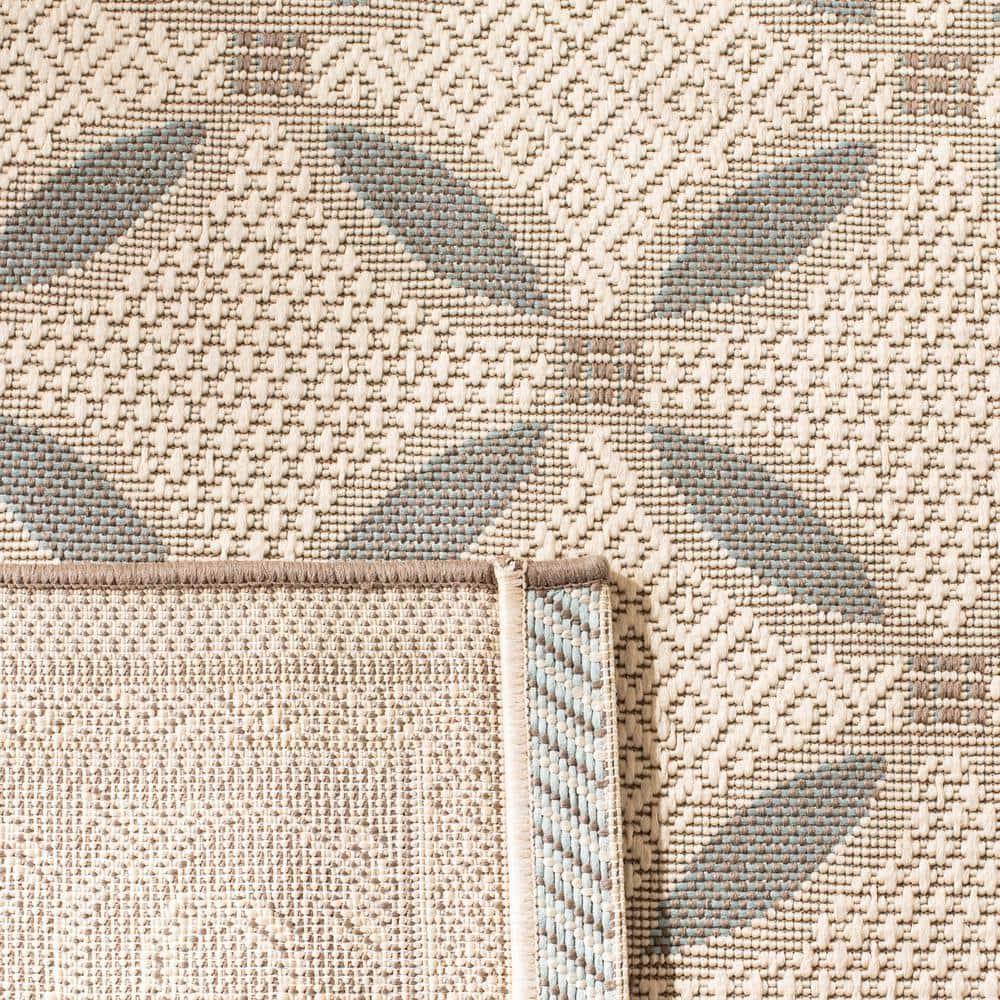 Courtyard CY7107 Power Loomed Indoor/Outdoor Area Rug - Beige/Dark Beig - 5'3"x7'7" - Safavieh.