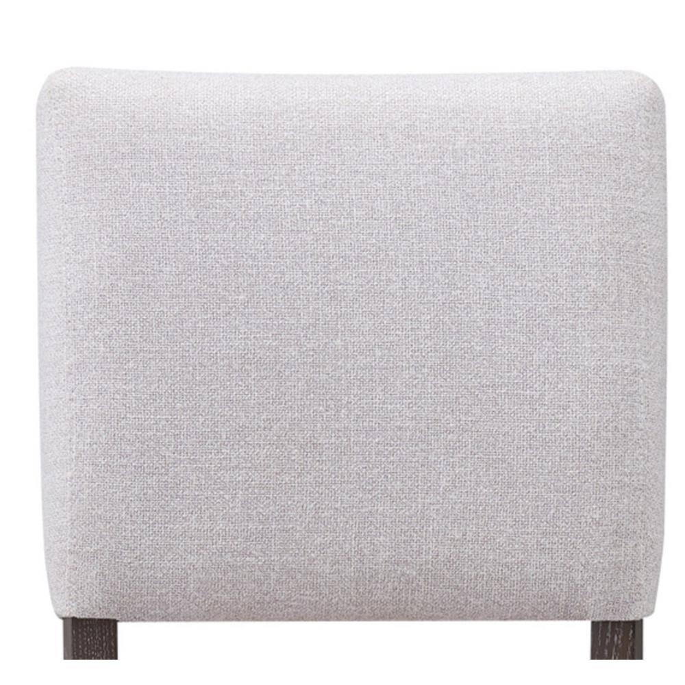 Leick Home 10087-BBHG Upholstered Back Bar Height Stool with Wood Base, Set of 2, for Elevated Kitchen Counters, High Top Tables, and Bars, Blackbean and Heather Gray