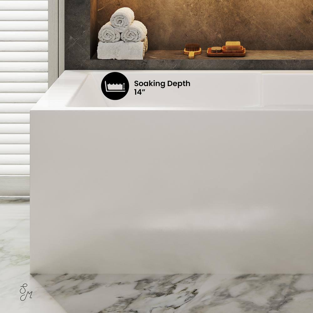 Claire 60" x 32" Alcove Tub with Corner Apron