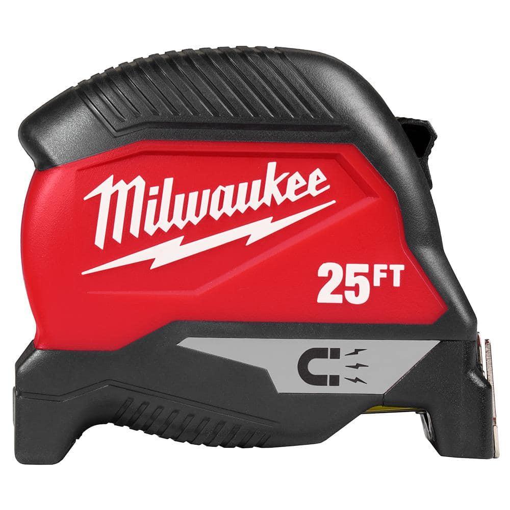 Milwaukee 48-22-1025MG 25' Compact Magnetic Tape Measure, 2 Pack