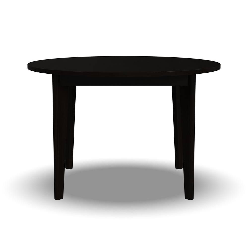 Homestyles Brentwood 5-Piece Mid-Century Wood Round Dining Set in Black