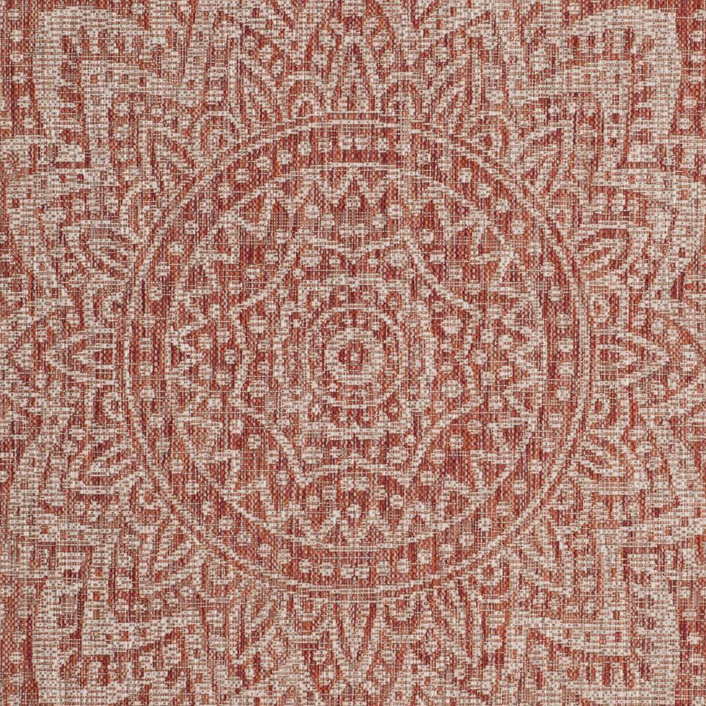 Courtyard CY8734 Power Loomed Indoor and Outdoor Area Rug - Light Beige/Terracotta - 4'x5'7" - Safavieh