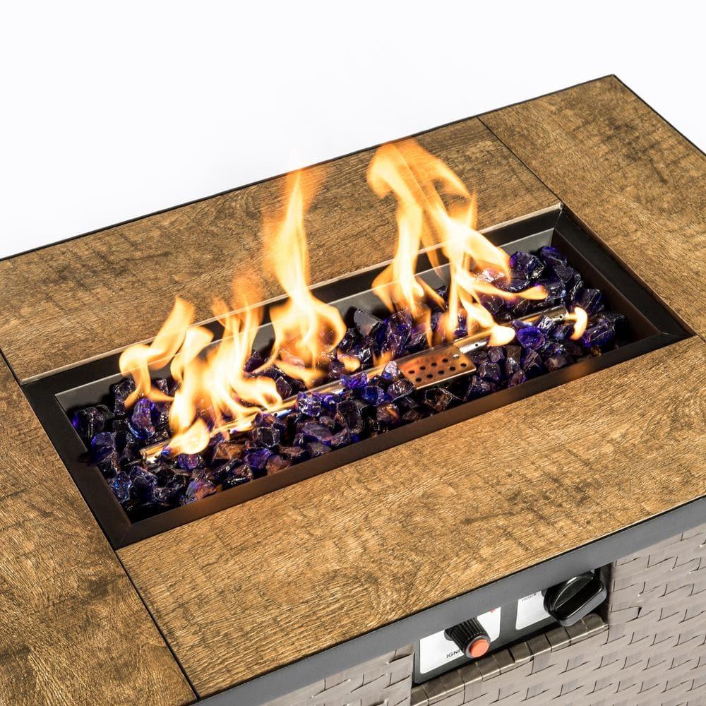 Teamson Home 1/2 Inch Reflective Fire Glass for Fire Pits 9 lb / 4 kg Bag, Blue