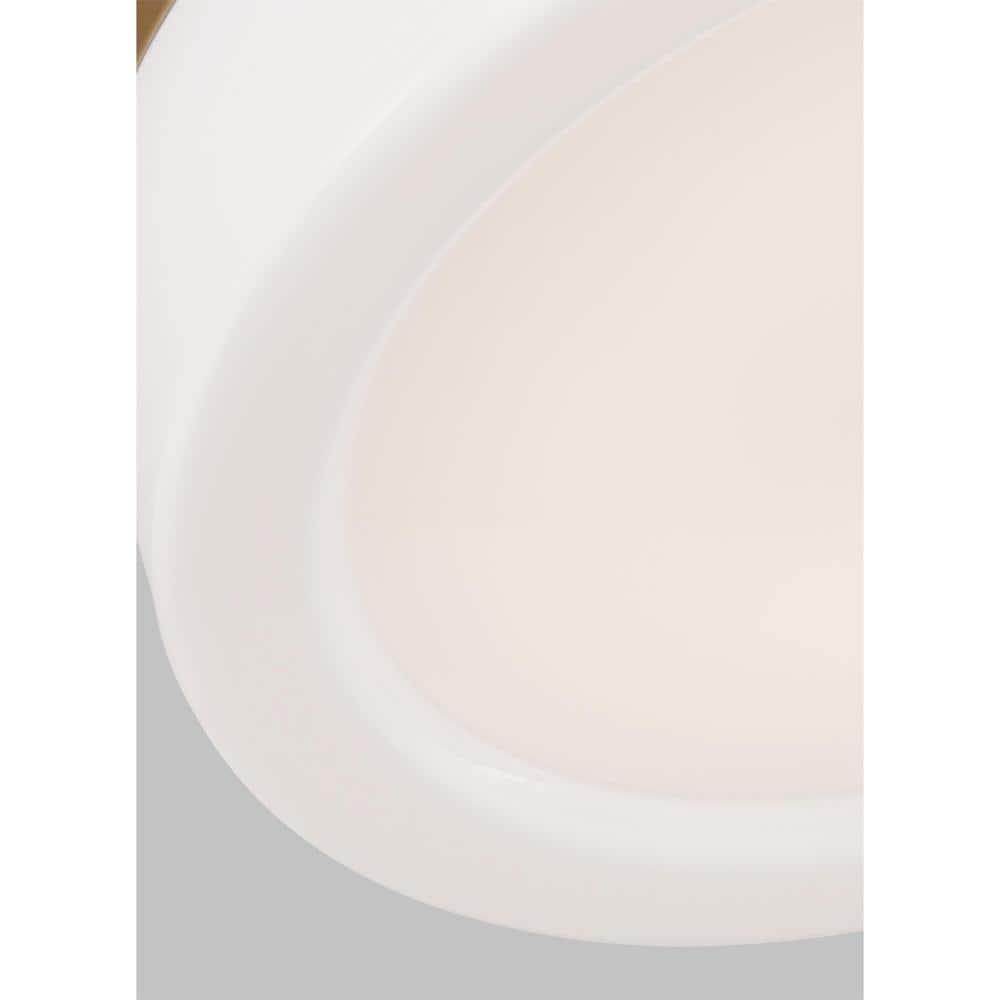Rhett Modern Satin Brass LED Flush Mount with Etched Glass