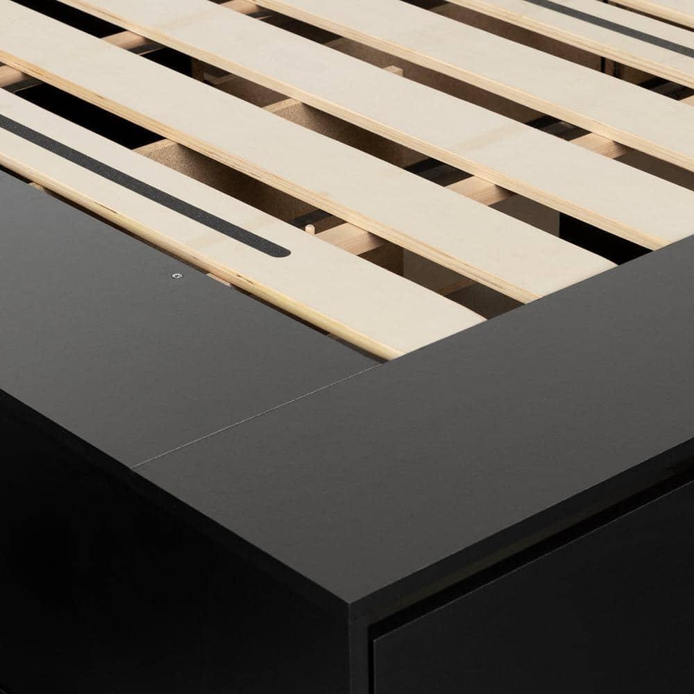 Fusion Queen 6-Drawer Platform Bed Pure Black