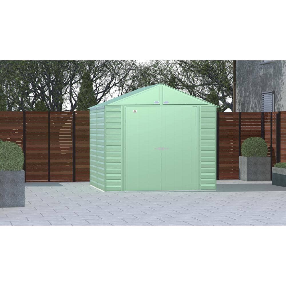 8 ft. W x 8 ft. D Galvanized Steel Storage Shed