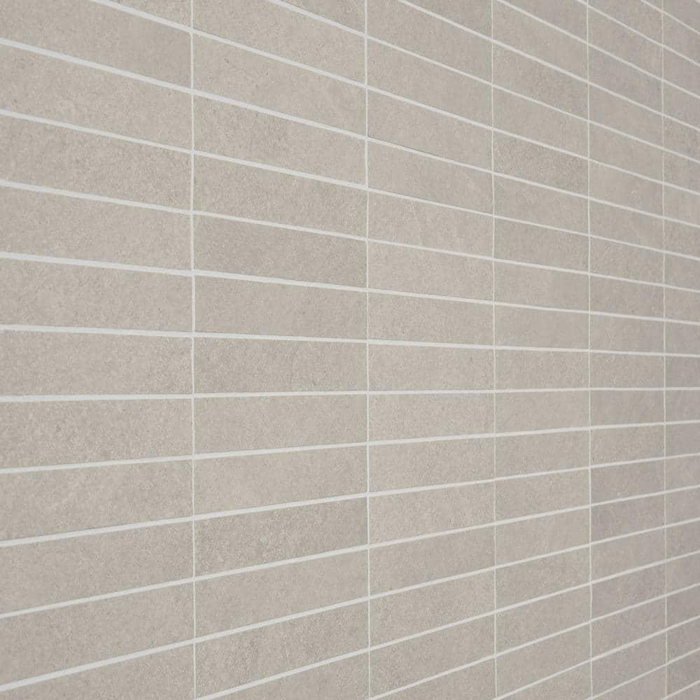 Monolith 11.81 In. X 11.81 In. Stacked Matte Porcelain Mosaic Floor And Wall Tile (0.96 Sq. Ft. / Each)