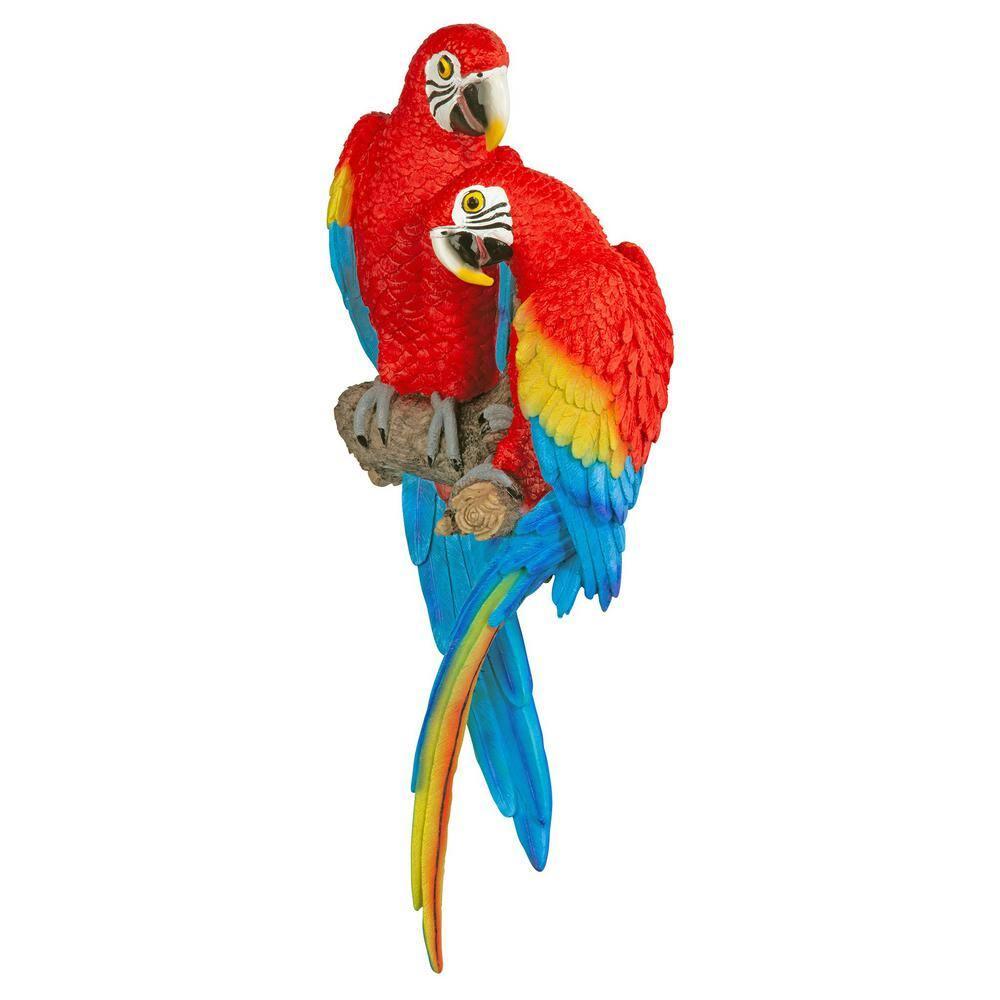 Design Toscano Tropical Scarlet Macaws Wall Sculpture