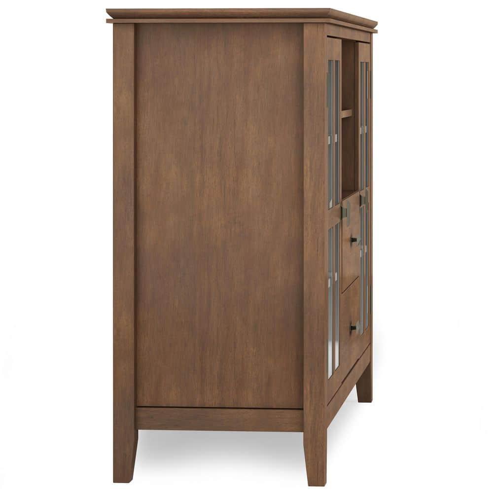 Simpli Home Artisan 53"W Solid Wood Contemporary Tall TV Stand for TVs up to 60" with Adjustable Shelves