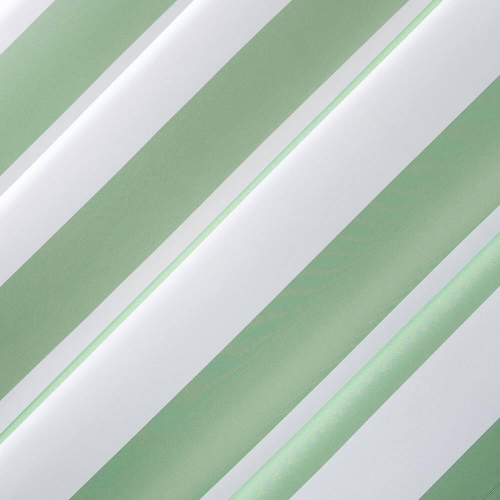 108"x54" Valencia Cabana Striped Indoor/Outdoor UV Protectant Room Darkening Grommet Curtain Panel Spa Green - Sun Zero