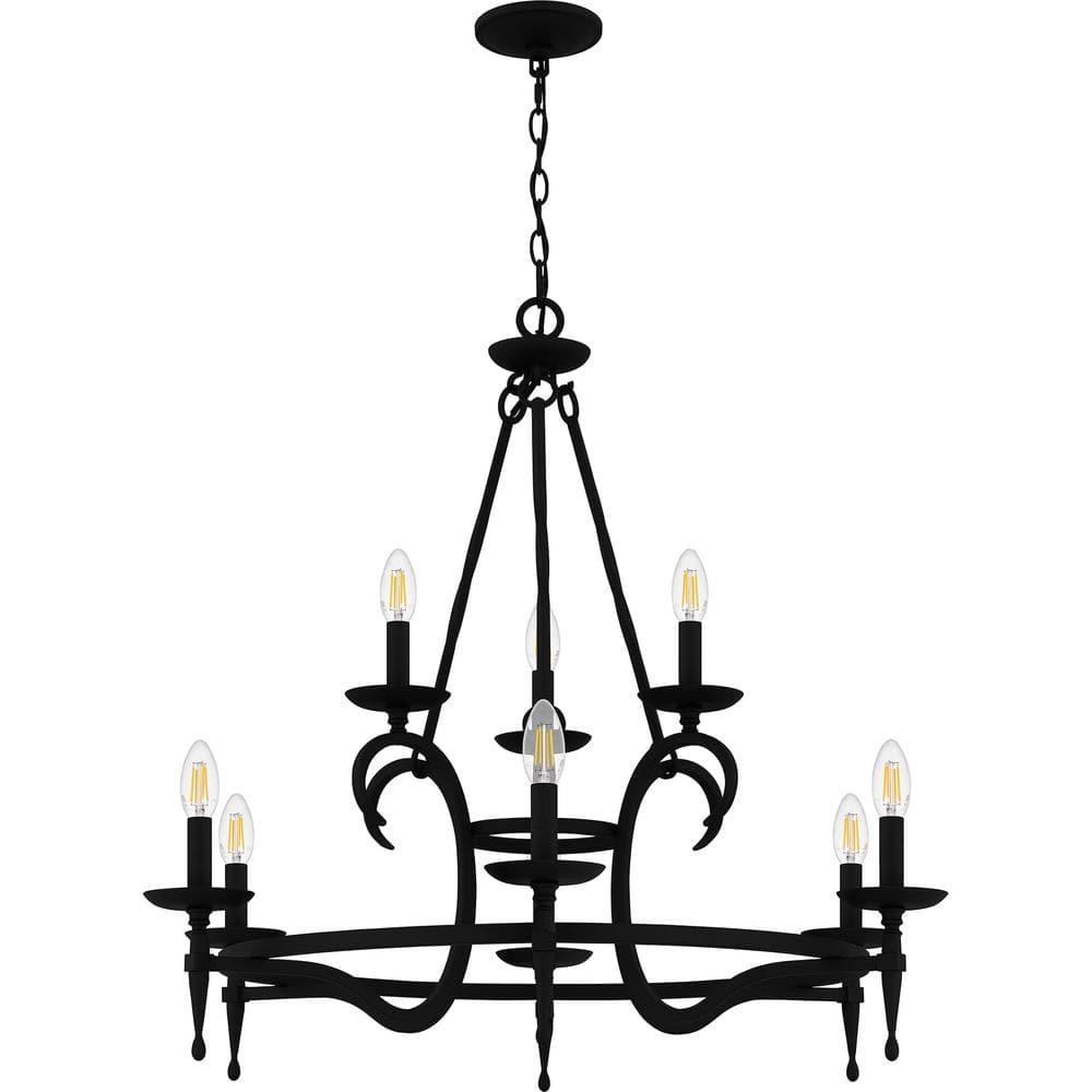 Quoizel Lighting Octavia 9 - Light Chandelier in  Earth Black