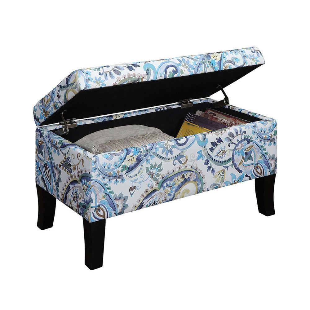 Convenience Concepts Designs4Comfort Winslow Storage Ottoman, Paisley Fabric