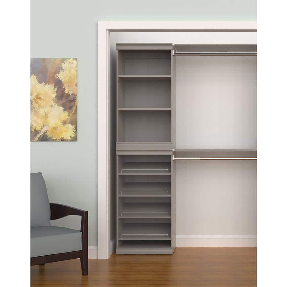 Modular Storage 21.38" W Shoe Shelf Unit with 4 Shelves