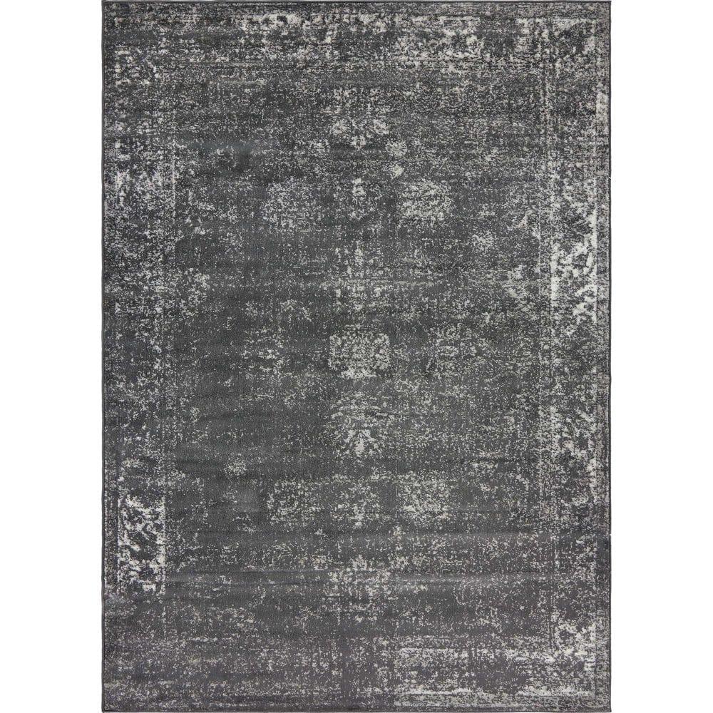 Unique Loom 7' 0 x 10' 0 Sofia Casino Dark Gray Area Rug