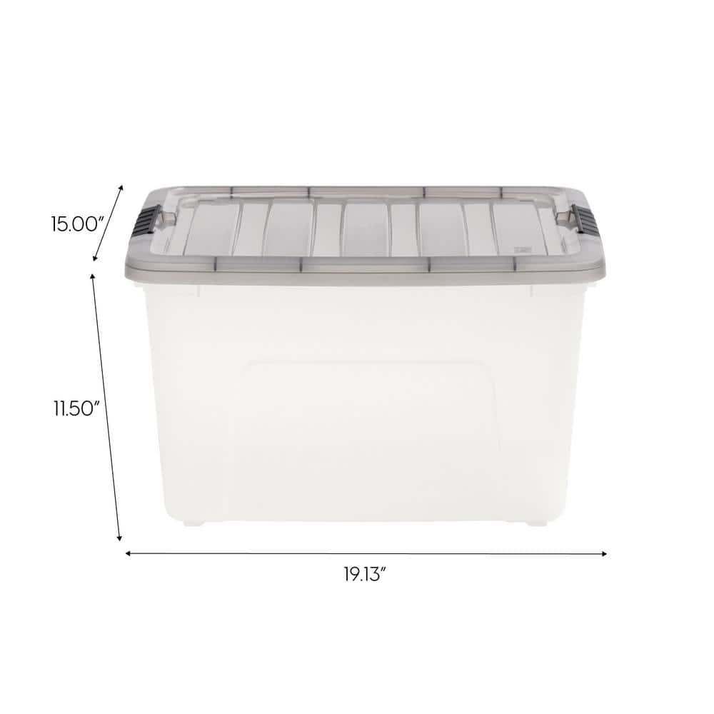 IRIS USA, Inc. Plastic Storage Box with Latching Lid in Clear
