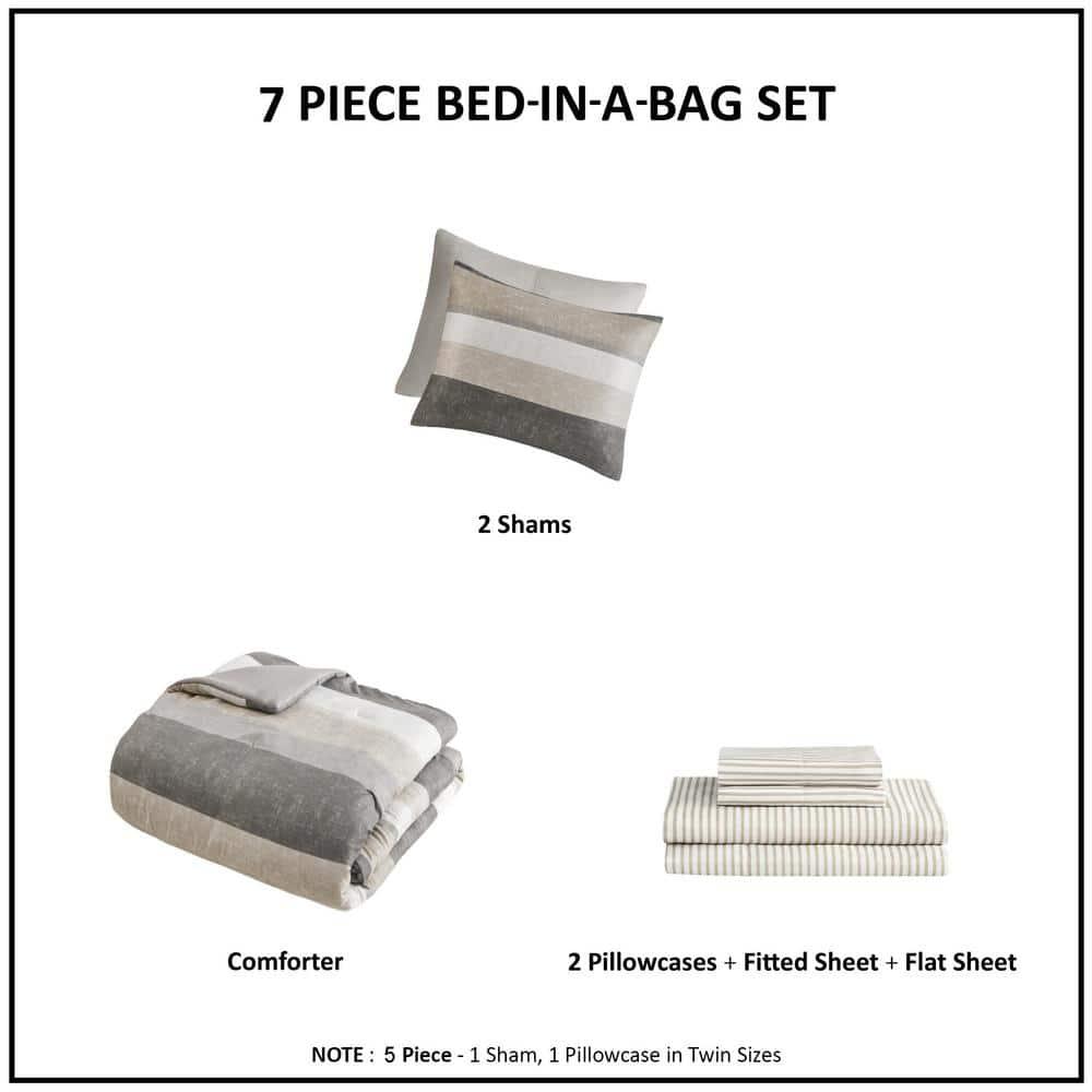 Madison Park Essentials Jaxon Comforter Set with Bed Sheets