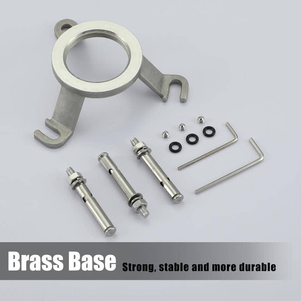 Double Handle Floor Mounted Freestanding Tub Filler With Handshower