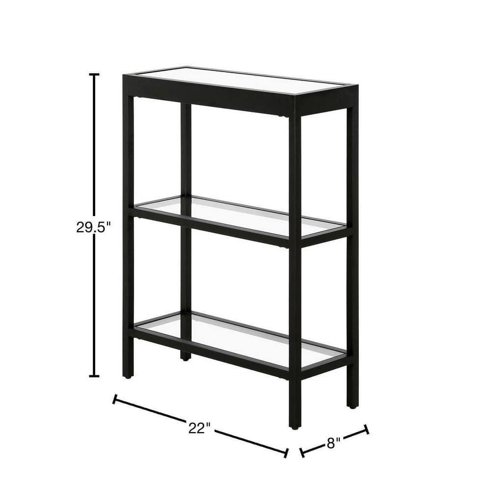 Evelyn&Zoe Alexis 22" Wide Rectangular Console Table, Blackened Bronze