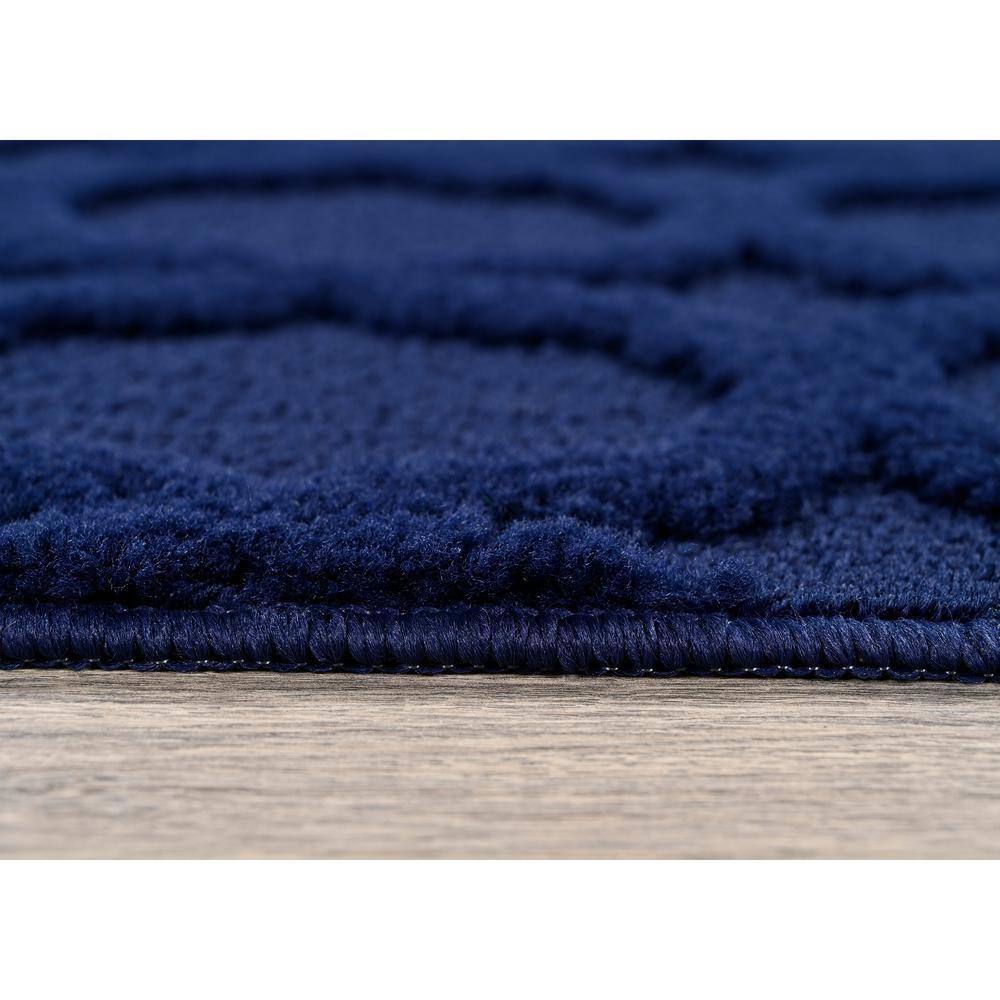 Garland Rug Garden Trellis Polypropylene Navy Square Indoor/Outdoor Area Rug, 6' x 6'