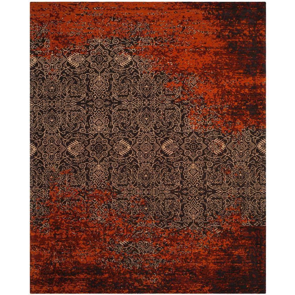 Classic Vintage CLV224 Loomed Indoor Area Rug - Rust/Brown - 9'x12' - Safavieh