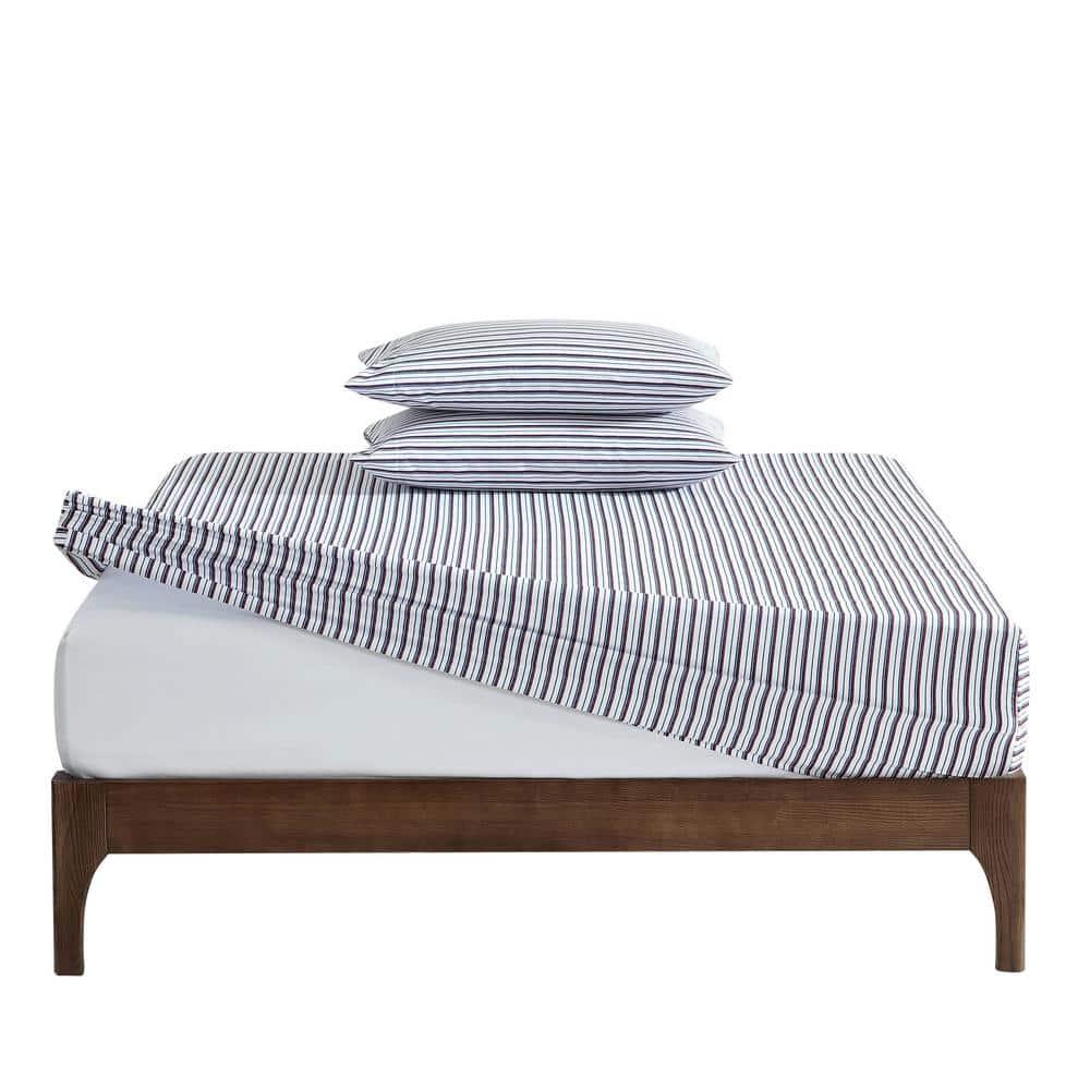 Nautica Microfiber Stripe Nautica Fitted Sheet and Standard Pillowcase Sets