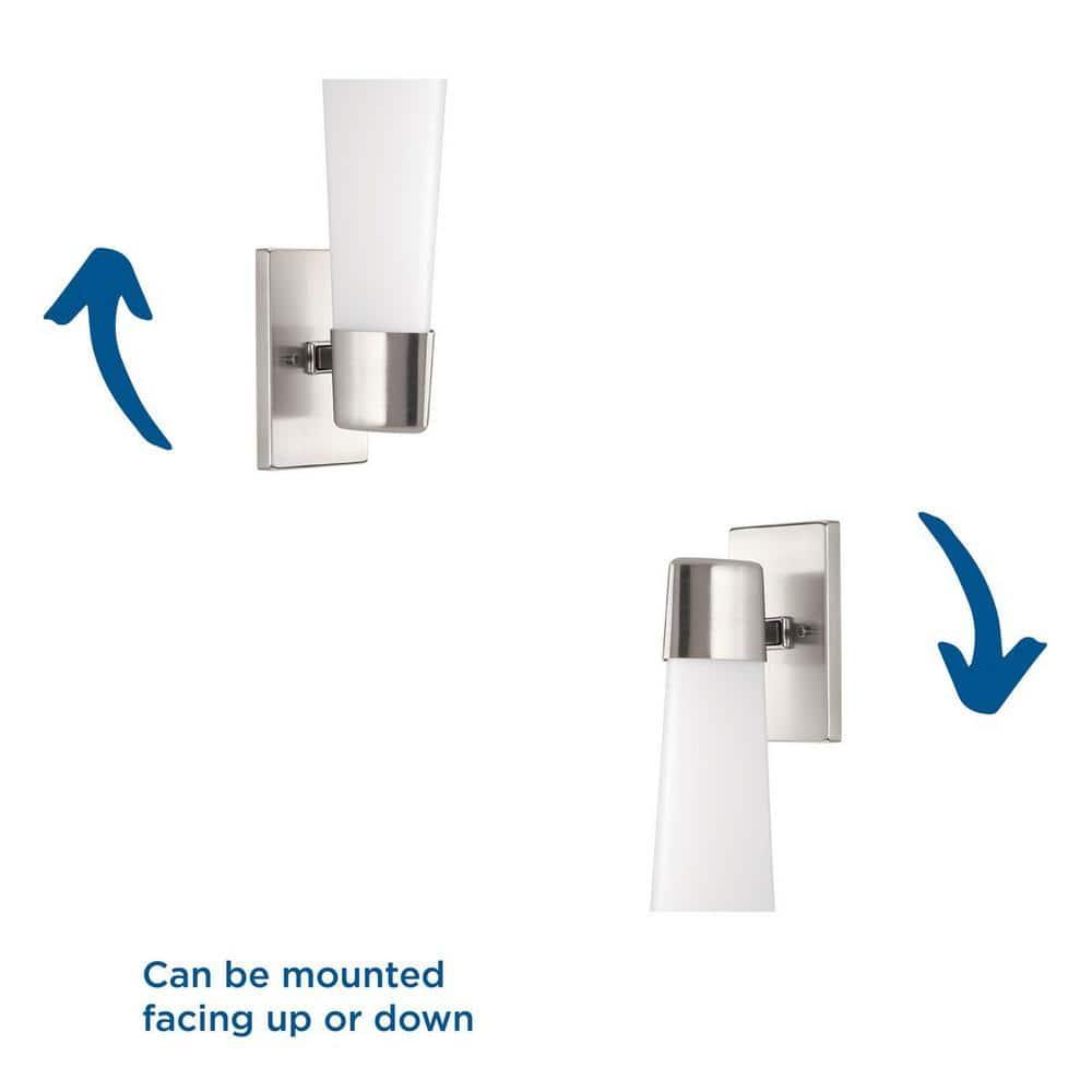 Progress Lighting P300061 Zura 1 Light 4-1/2" Wide Bathroom Sconce - Nickel