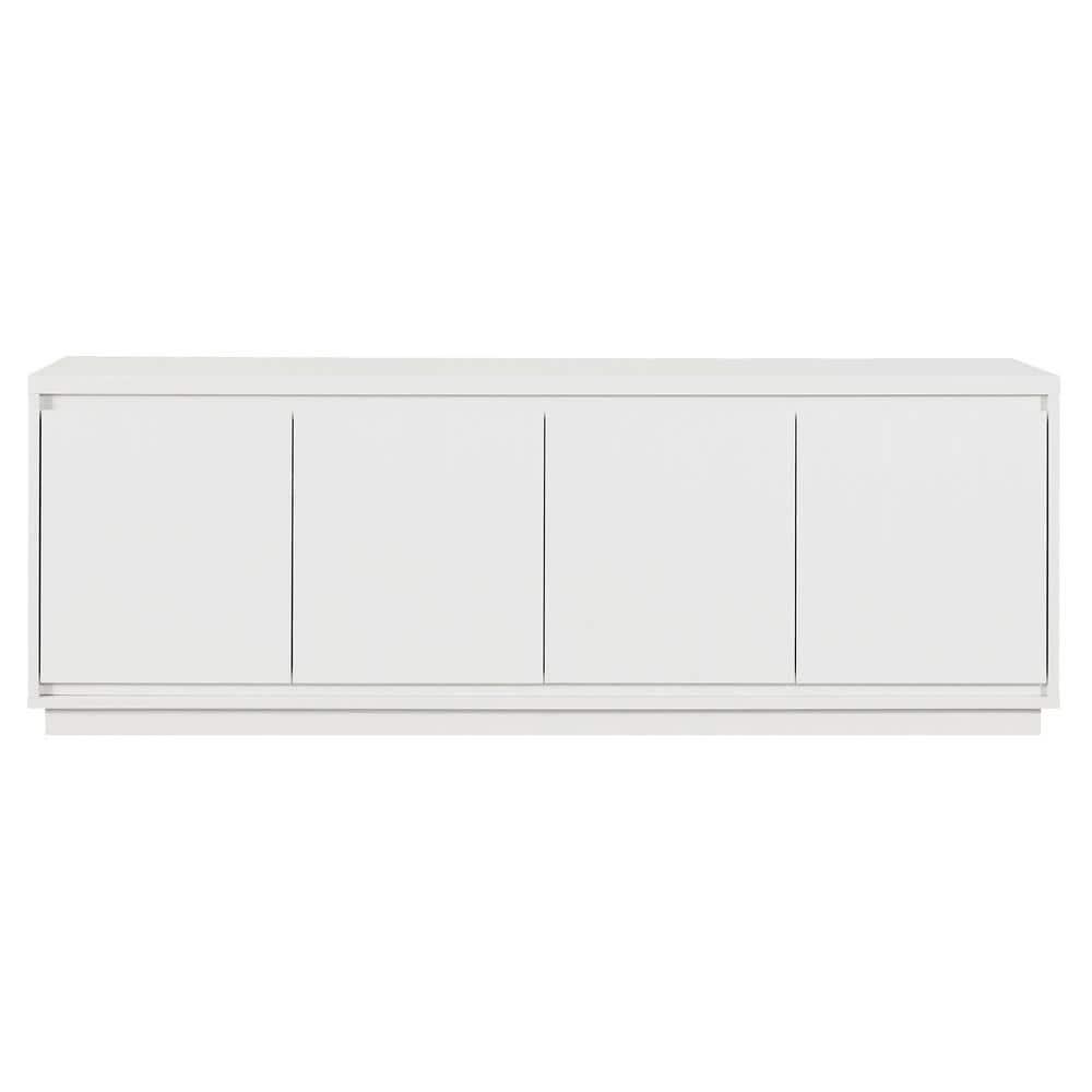 Evelyn&Zoe Presque Rectangular TV Stand for TV's up to 75", White
