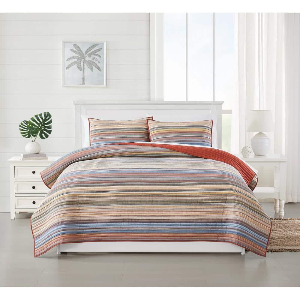 Oceanfront Resort Naples Yarn Dye Stripe Quilt Set