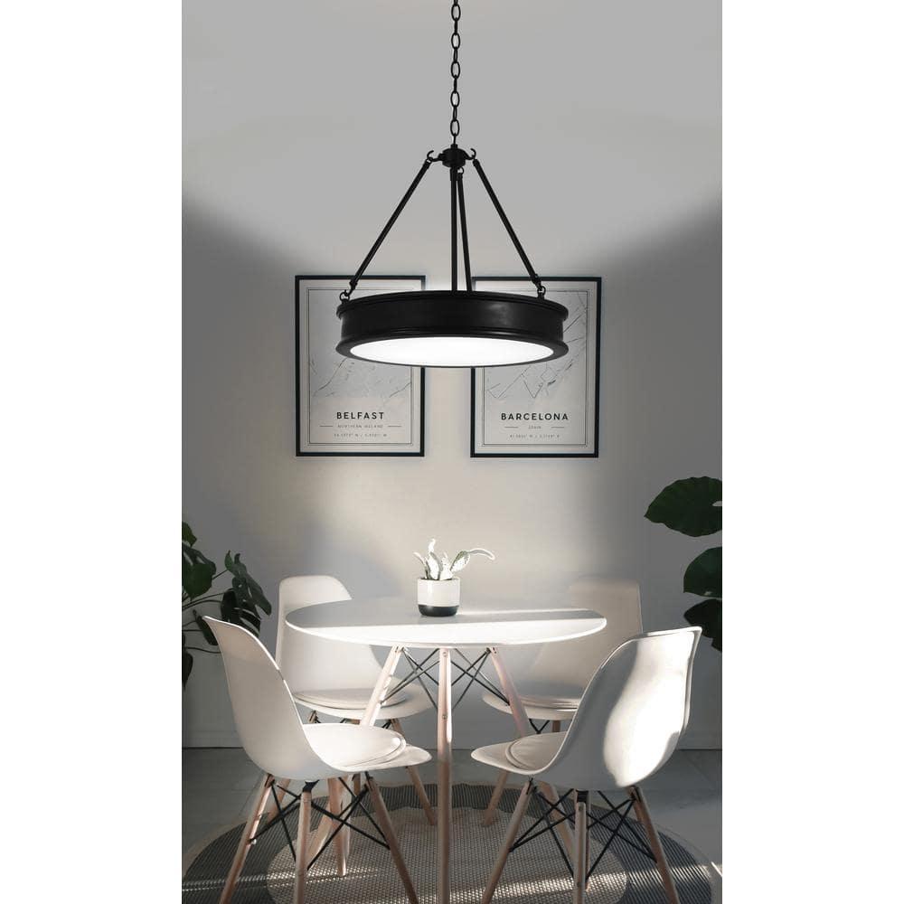 Pendant 3 Light In Transitional Style 18.5 Inches Tall By 19 Inches Wide-Coal Finish    -Traditional Installation Minka Lavery 4173-66A