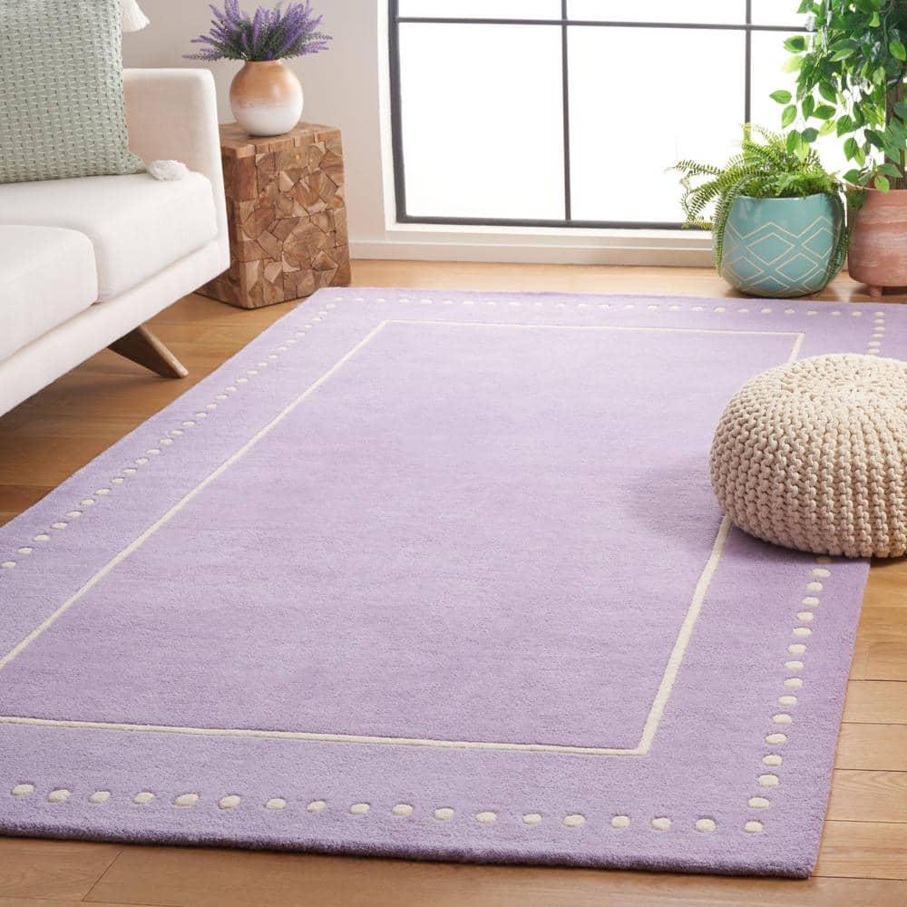 Bella BEL151 Hand Tufted Area Rug - Lavander/Ivory - 6'x9' - Safavieh.