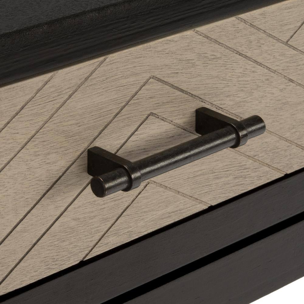 Ajana 1 Drawer Accent Table - Black - Safavieh.