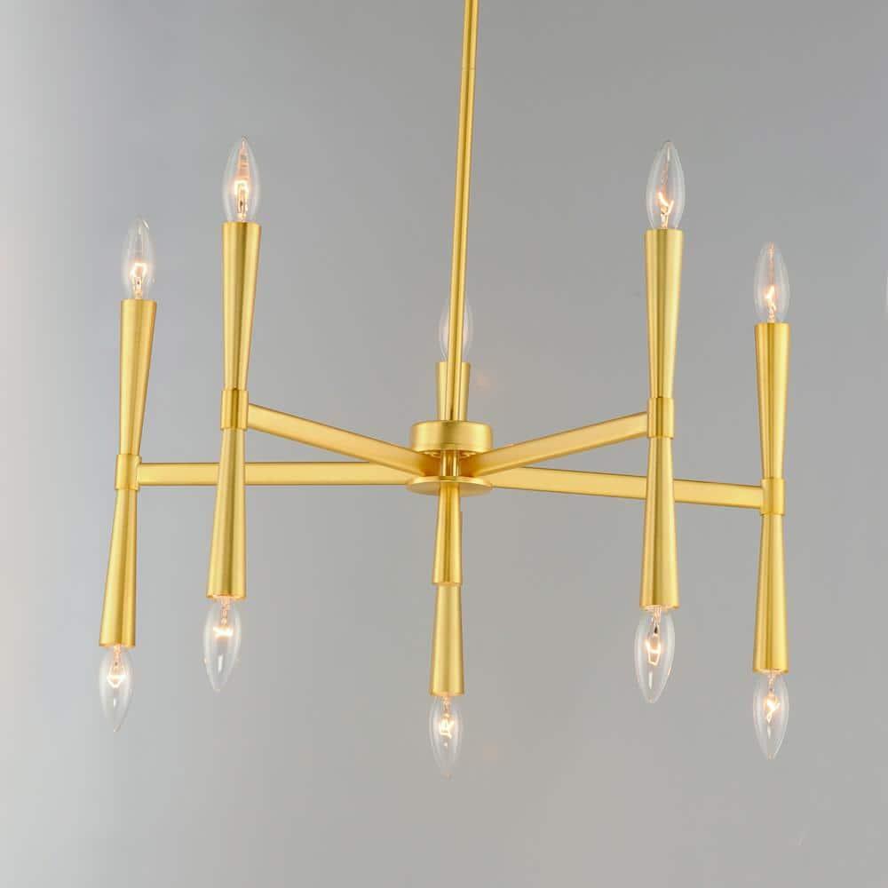 24625SBR-Maxim Lighting-Rome - 10 Light Chandelier-Satin Brass Finish