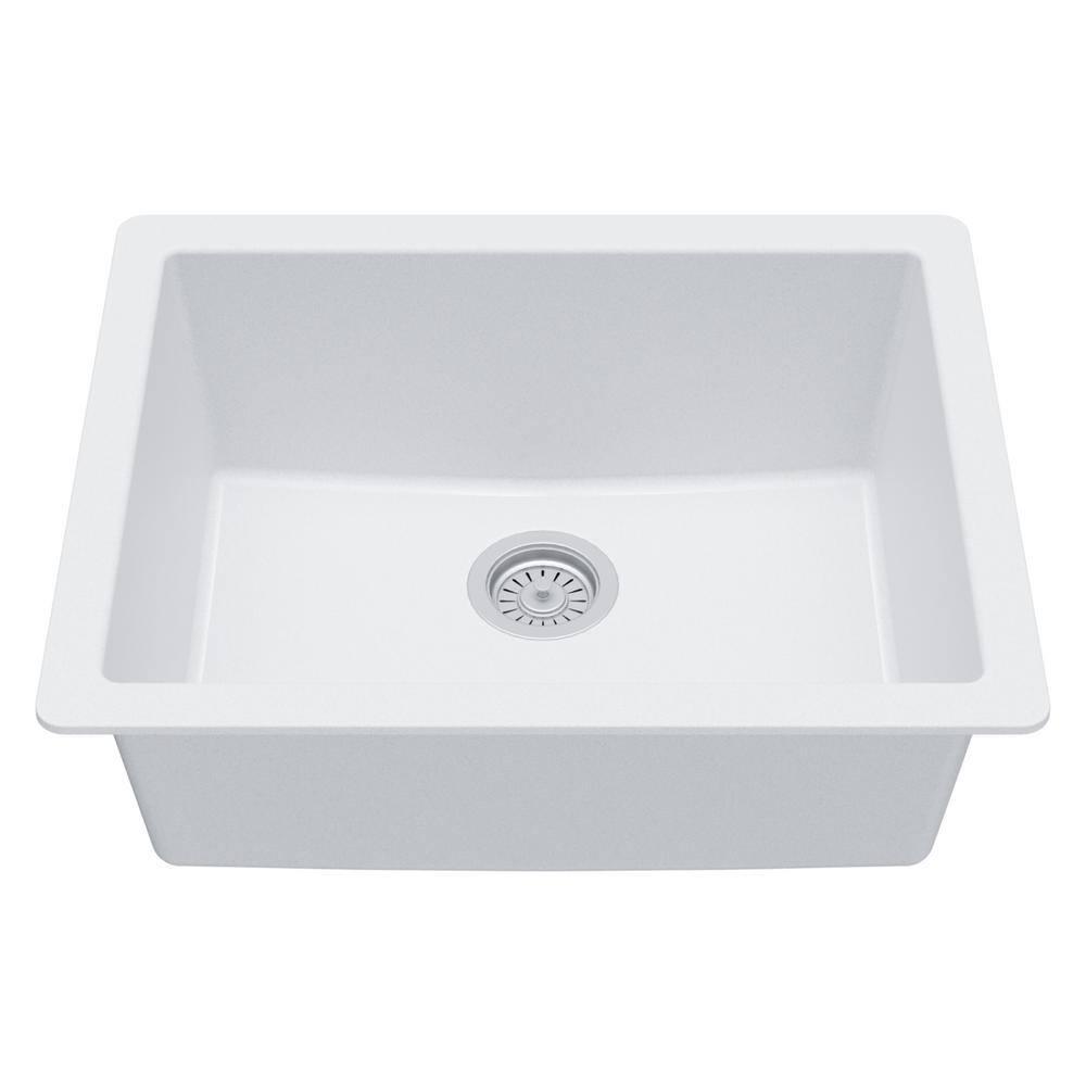 Karran Quartz 24-3/8'' X 19-1/8'' Single Bowl Undermount Kitchen Sink