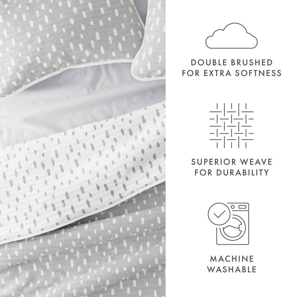Becky Cameron Becky Cameron Gray Polka Dots Pattern Reversible Quilt Set