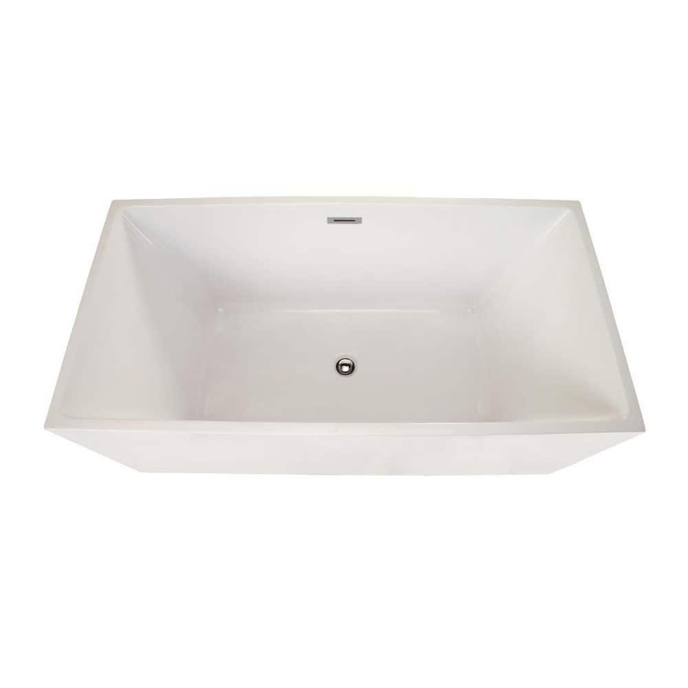 Persephone 59.1'' x 29.5'' Freestanding Soaking Acrylic Bathtub
