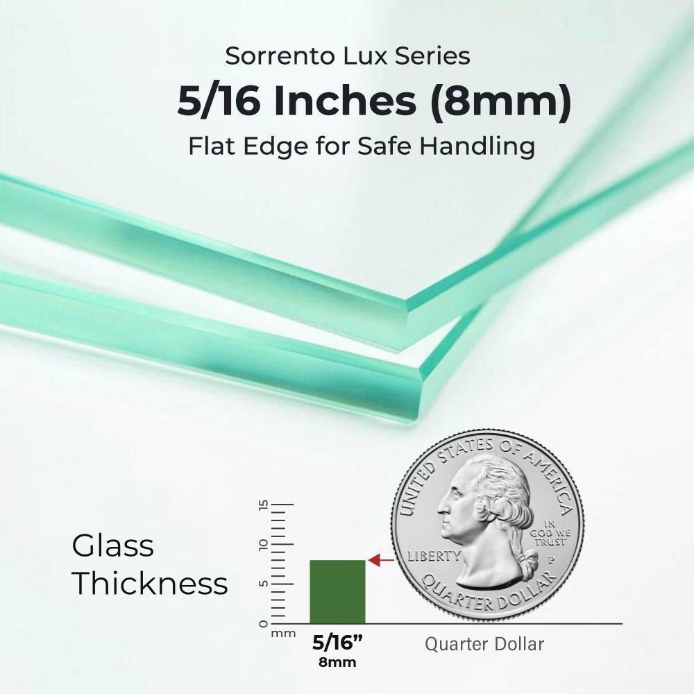 44" - 48" W 70" H Double Sliding Semi-Frameless Shower Door