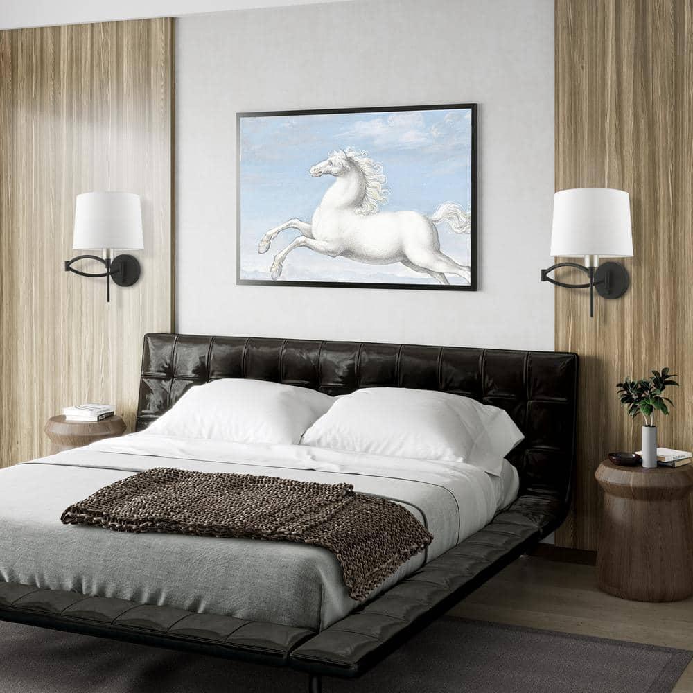 Livex Lighting 1 - Light Wall Light in  Black/Brushed Nickel