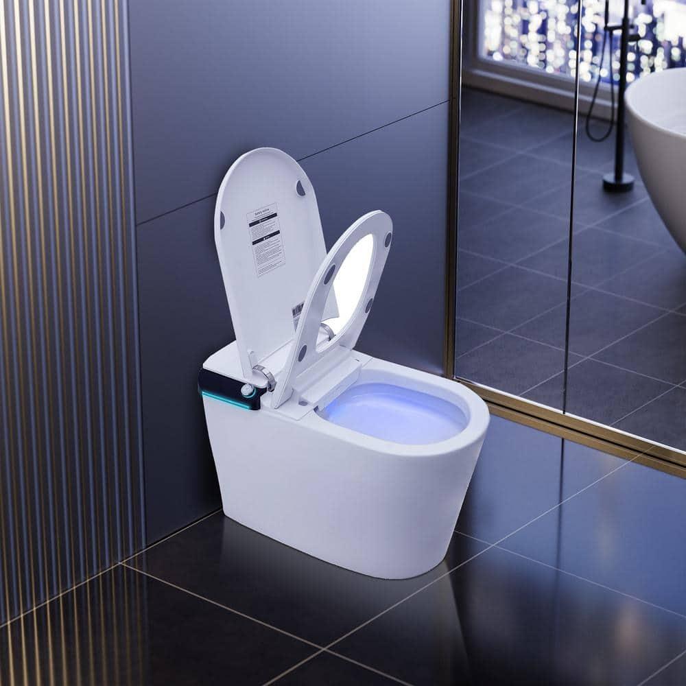 CASAINC CA-MT018U1 Smart Tankless Bidet Toilet,Elongated Heated Seat,Auto Open/Close,Warm Wash/Dryer,Foot Sensor Flush