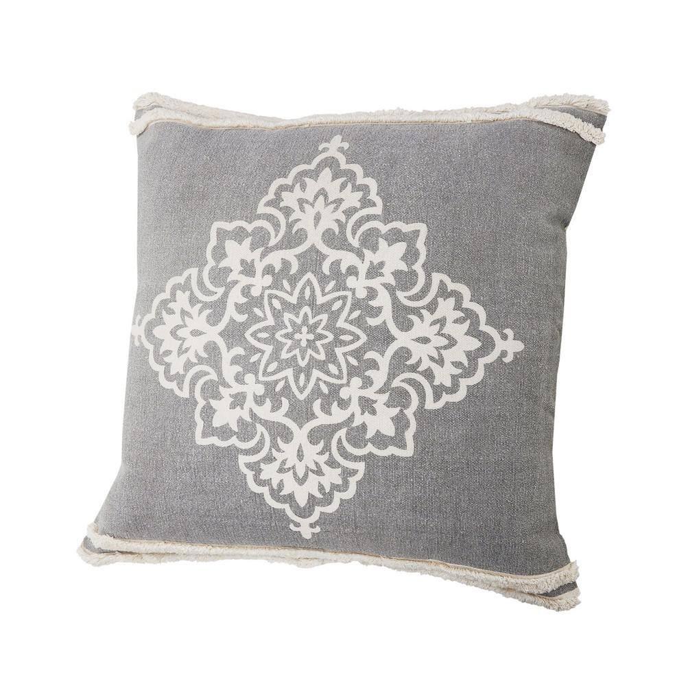 Rajani Home Dahlia Textured Cotton Throw Pillow
