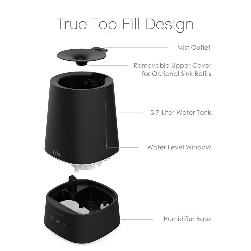 Pure Enrichment Pure Enrichment Hume 3.7 Gallons Cool Mist Ultrasonic Tabletop Humidifier for 300 Cubic Feet