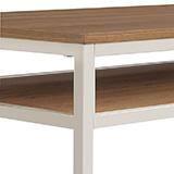 60" Writing Desk in Wood Taupe Frame and Brown Oak Top  Finish KD