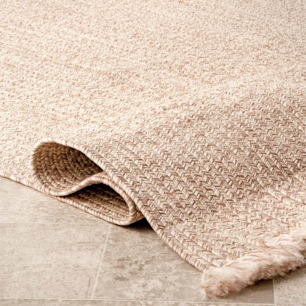 Nuloom Braided Courtney Tassel Indoor/Outdoor Area Rug, 3' x 5', Tan