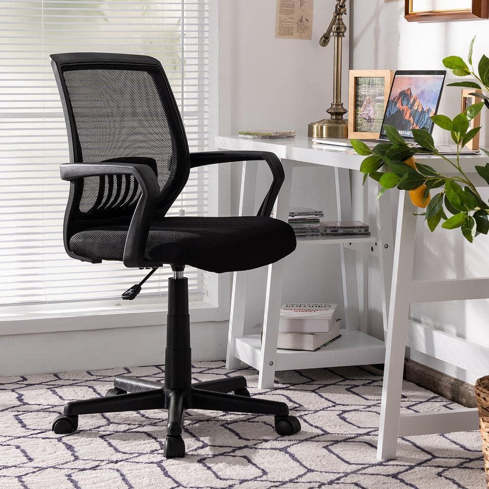 Costway Mid-Back Mesh Chair Height Adjustable Executive Chair w/ Lumbar Support