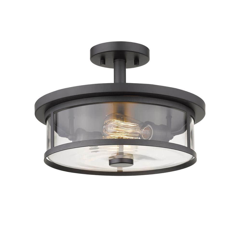 Z-Lite Savannah 2 - Light Semi-Flush Mount in  Bronze