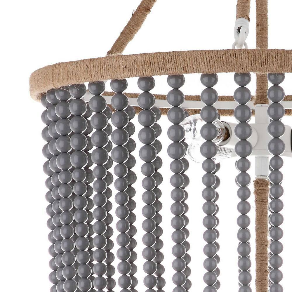 Angie Beads Pendant Lamp - LIT4476 - Grey - Safavieh