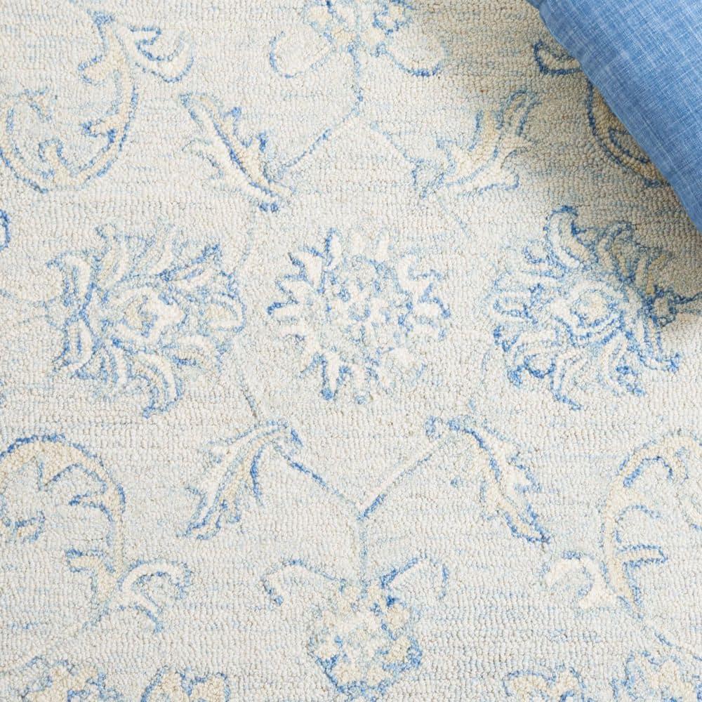 Micro-Loop MLP535 Hand Tufted Area Rug - Blue/Beige - 8'x10' - Safavieh.